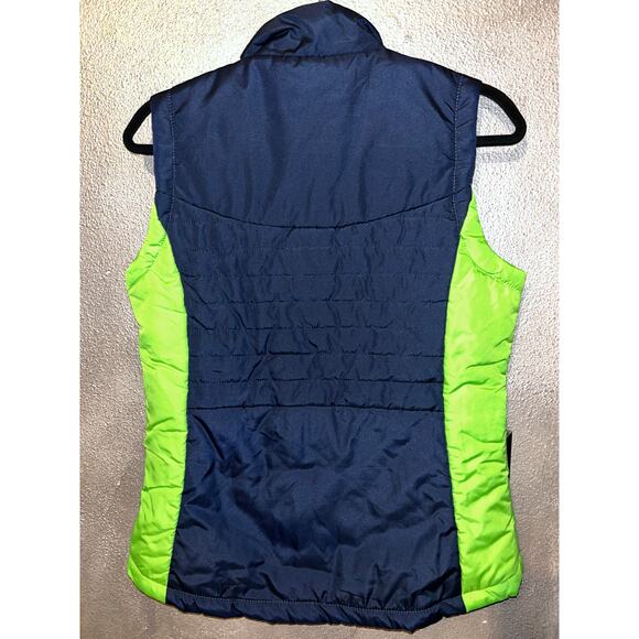 NFL Seattle Seahawks Blue Green Puffer Football Game Day Casual Vest - Picture 4 of 6